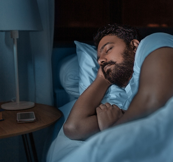 Total Hair Restoration man sleeping